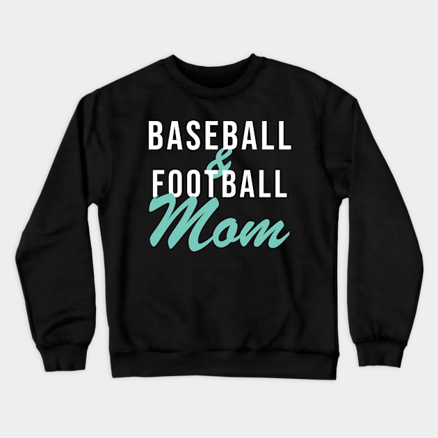 Baseball and Football Mom Baseball Mom Crewneck Sweatshirt by PodDesignShop